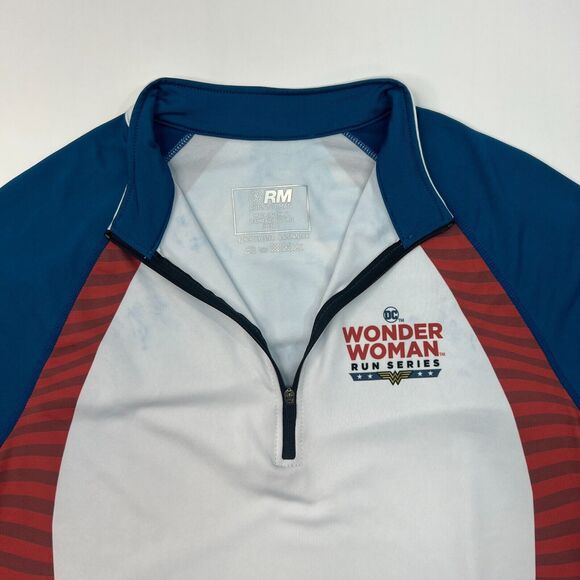 Wonder Woman Run Series Shirt Women L Large Off White 1/4 Zip Training Top *READ - Picture 7 of 14